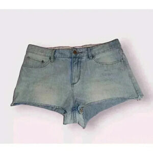 Roxy Women's Size 28 Blue Cut Off Light Wash Denim Shorts Cotton Jeans